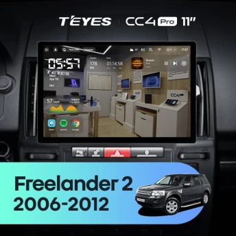 Штатная магнитола Teyes CC4 Pro 8/128 Land Rover Freelander 2 (2006-2012) (11")