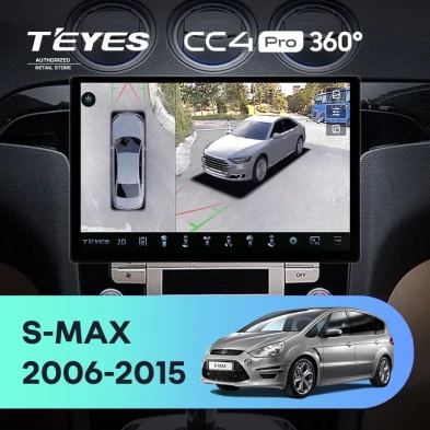 Штатная магнитола Teyes CC4 Pro 360 12/256 Ford S-MAX 1 (2006-2015) F1 (13")