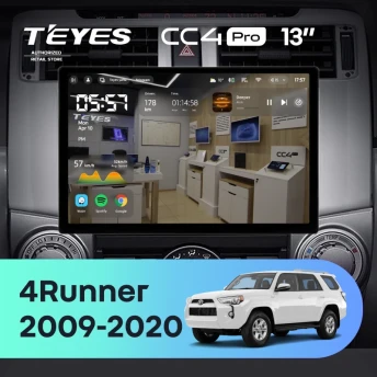 Штатная магнитола Teyes CC4 Pro 12/256 Toyota 4Runner 5 N280 (2009-2020) (13")
