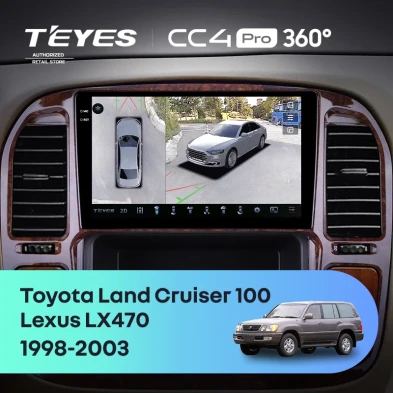 Штатная магнитола Teyes CC4 Pro 360 8/128 Toyota Land Cruiser 100 (1998-2003) F4