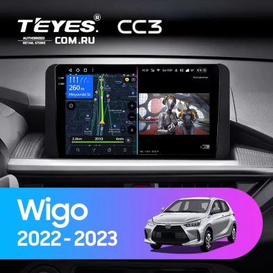 Штатная магнитола Teyes CC3 4/32 Toyota Wigo (2022-2023) F2