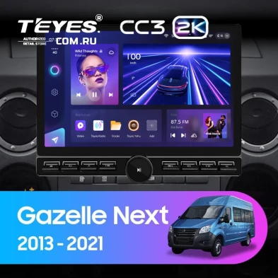 Штатная магнитола Teyes CC3 2K 6/128 для GAZ Gazelle Next (2013-2021) F1 (13" с кнопками)