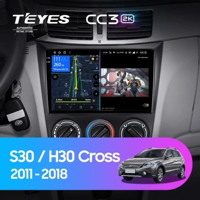 Штатная магнитола Teyes CC3 2K 4/32 Dongfeng S30 H30 Cross (2011-2018)