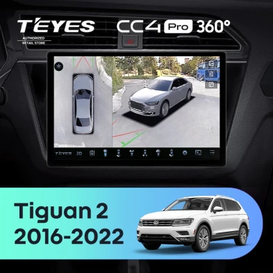 Штатная магнитола Teyes CC4 Pro 360 8/128 Volkswagen Tiguan 2 (2016-2022) Тип-B (13")