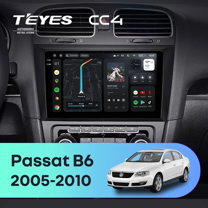 Штатная магнитола Teyes CC4 6/64 Volkswagen Passat B6 (2005-2010)