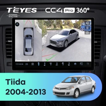 Штатная магнитола Teyes CC4 Pro 360 12/256 Nissan Tiida C11 (2004-2013) F2 (13")