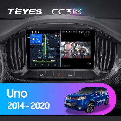 Штатная магнитола Teyes CC3 2K 6/128 Fiat Uno (2014-2020)