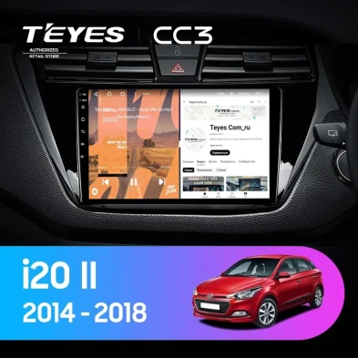 Штатная магнитола Teyes CC3 4/32 Hyundai i20 2 GB (2014-2018) Правый руль