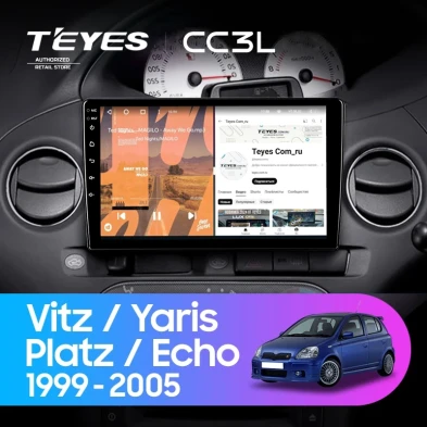 Штатная магнитола Teyes CC3L 4/64 Toyota Echo (1999-2005) F2