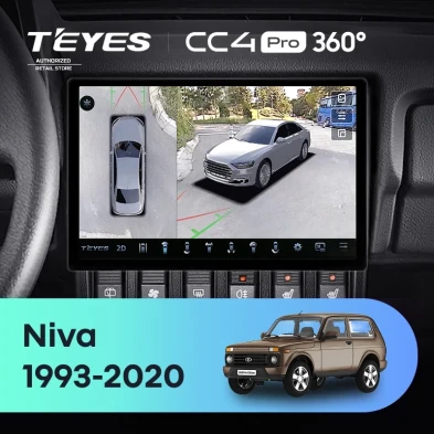 Штатная магнитола Teyes CC4 Pro 360 12/256 Lada Niva (1993-2020) (13")