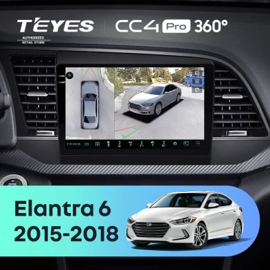 Штатная магнитола Teyes CC4 Pro 360 8/128 Hyundai Elantra 6 (2015-2018) Тип-A