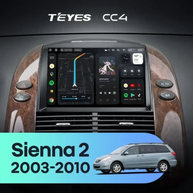 Штатная магнитола Teyes CC4 6/64 Toyota Sienna 2 II XL20 (2003-2010)