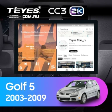 Штатная магнитола Teyes CC3 2K 4/64 Volkswagen Golf 5 (2003-2009) F3 (13")