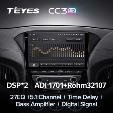 Штатная магнитола Teyes CC3 2K 4/32 Hyundai Rohens Coupe 2012+ F3