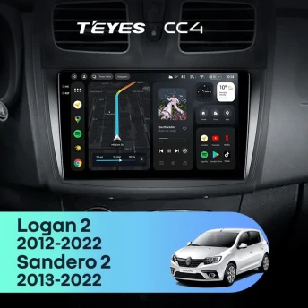 Штатная магнитола Teyes CC4 6/64 Renault Logan 2 (2012-2022) F1