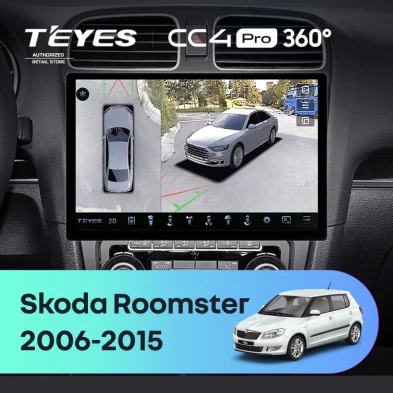 Штатная магнитола Teyes CC4 Pro 360 12/256 Skoda Roomster (2006-2015) (13")