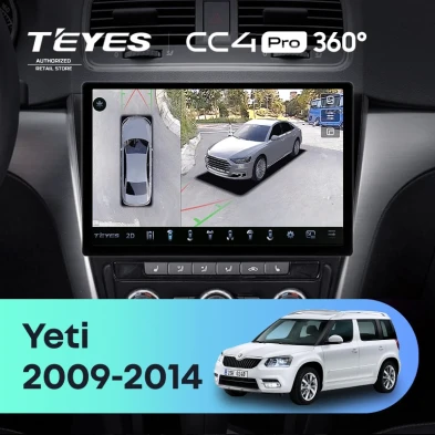 Штатная магнитола Teyes CC4 Pro 360 12/256 Skoda Yeti 5L (2009-2014) (11")