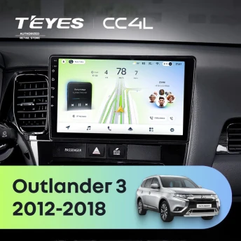 Штатная магнитола Teyes CC4L 6/64 Mitsubishi Outlander 3 (2012-2018) Тип-B