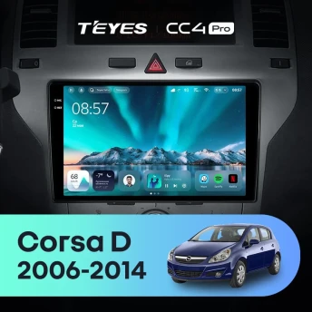 Штатная магнитола Teyes CC4 Pro 8/128 Opel Corsa D (2006-2014) F2