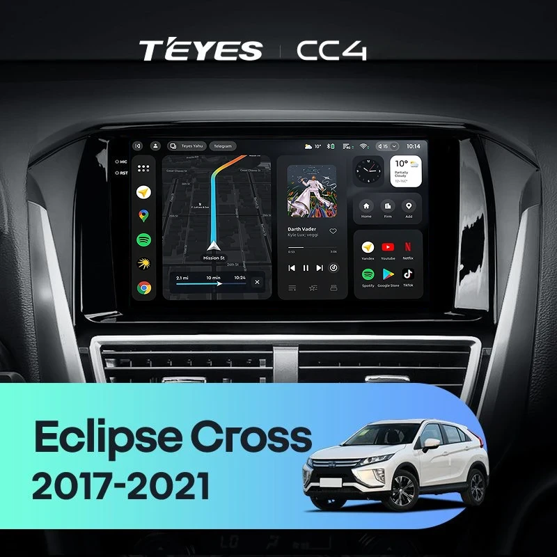 Штатная магнитола Teyes CC4 6/64 Mitsubishi Eclipse Cross 1 (2017-2021) F1