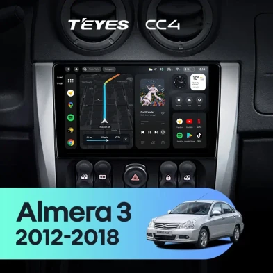 Штатная магнитола Teyes CC4 8/128 Nissan Almera 3 G15 (2012-2018) F1