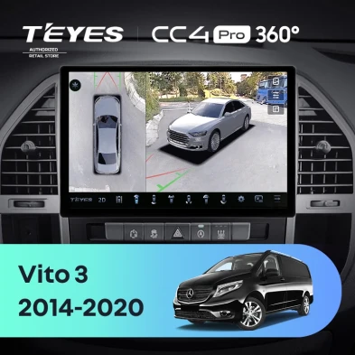 Штатная магнитола Teyes CC4 Pro 360 12/256 Mercedes-Benz Vito 3 W447 (2014-2020) (13")