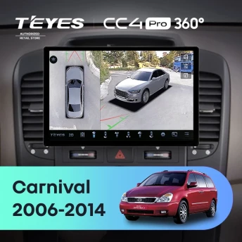 Штатная магнитола Teyes CC4 Pro 360 12/256 Kia Carnival VQ (2006-2014) (11")