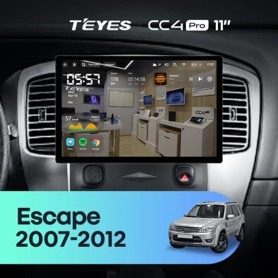 Штатная магнитола Teyes CC4 Pro 8/128 Ford Escape (2007-2012) F1 (11")