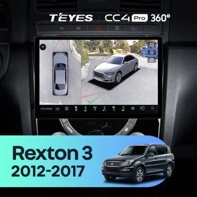 Штатная магнитола Teyes CC4 Pro 360 12/256 SsangYong Rexton Y290 3 (2012-2017) (11")