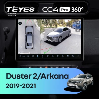 Штатная магнитола Teyes CC4 Pro 360 12/256 Renault Arkana (2019-2021) F2 (13")