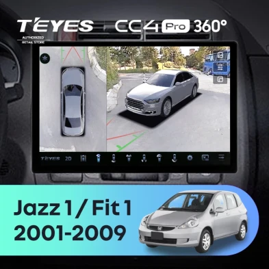 Штатная магнитола Teyes CC4 Pro 360 8/128 Honda Jazz 1 (2001-2009) (13")