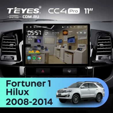 Штатная магнитола Teyes CC4 Pro 12/256 Toyota Fortuner (2008-2014) F1 (11")