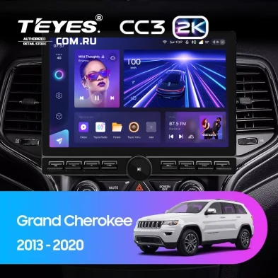 Штатная магнитола Teyes CC3 2K 6/128 Jeep Grand Cherokee WK2 (2013-2020) F1 (13" с кнопками)