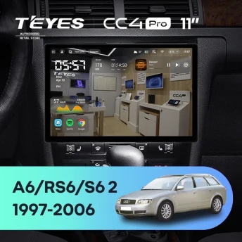 Штатная магнитола Teyes CC4 Pro 8/128 Audi A6 2 (1997-2004) (11")