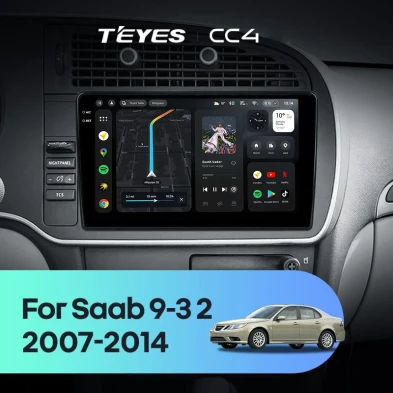 Штатная магнитола Teyes CC4 8/128 Saab 9-3 2 (2007-2014)