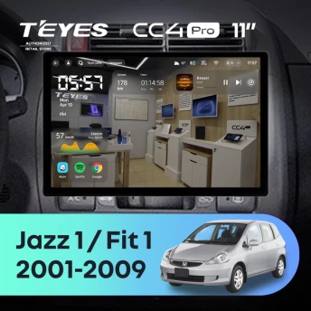 Штатная магнитола Teyes CC4 Pro 8/128 Honda Jazz 1 (2001-2009) (11")