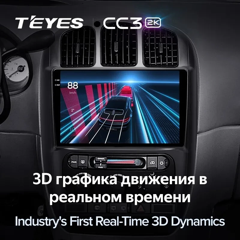 Штатная магнитола Teyes CC3 2K 6/128 Dodge Caravan 4 (2000-2007) Тип-A