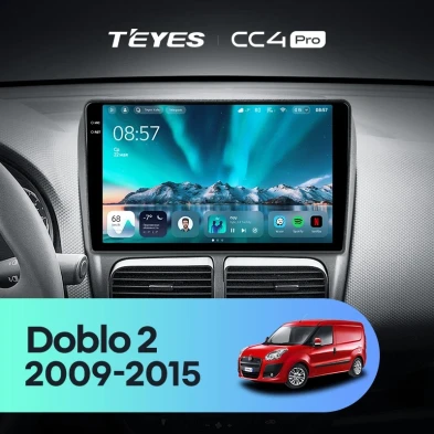 Штатная магнитола Teyes CC4 Pro 12/256 Fiat Doblo 2 263 (2009-2015)