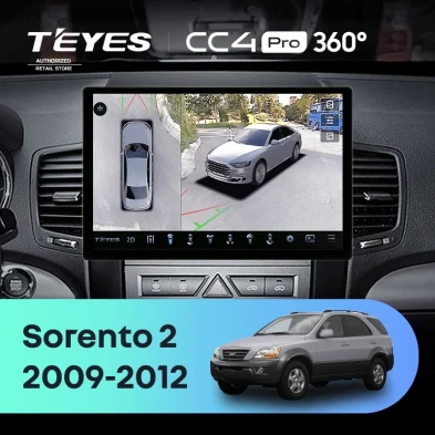 Штатная магнитола Teyes CC4 Pro 360 12/256 Kia Sorento 2 XM (2009-2012) Тип-B (11")